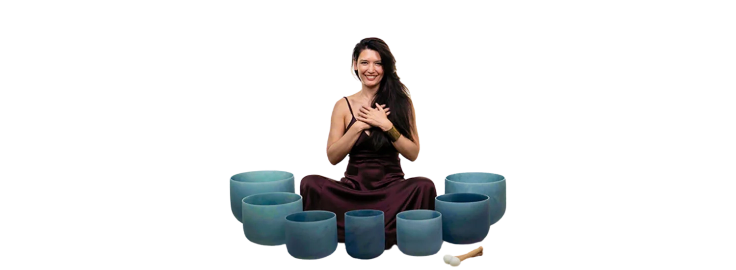 Lapis crystal singing bowls